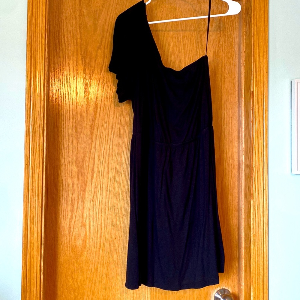 Casual knit one shoulder dress